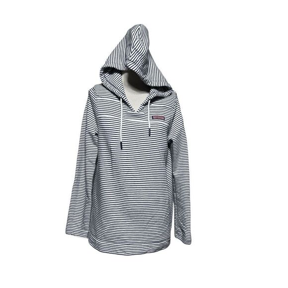 Vineyard Vines Nautical Striped Knit Tunic Hoodie Size Small - Picture 1 of 4